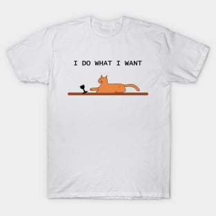 Cats do what they want (but in orange) T-Shirt